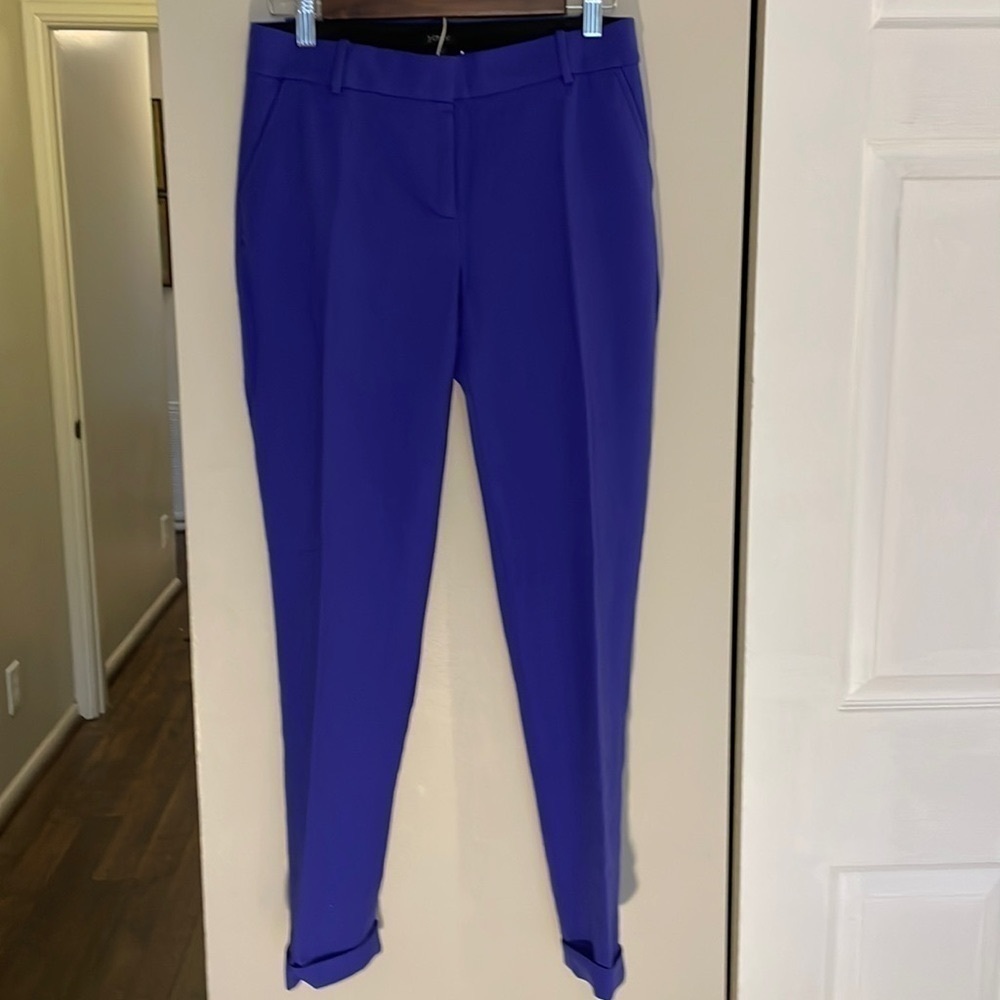 J. Crew Cobalt Cafe Capri in bi stretch wool size 2